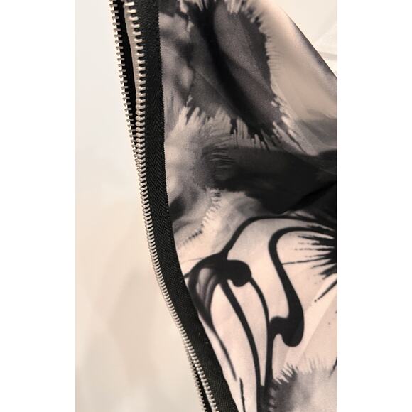 Sohung Designs Circle Cutout Zipper Trim Tunic Dress XS Black White Avant Garde - Picture 4 of 9